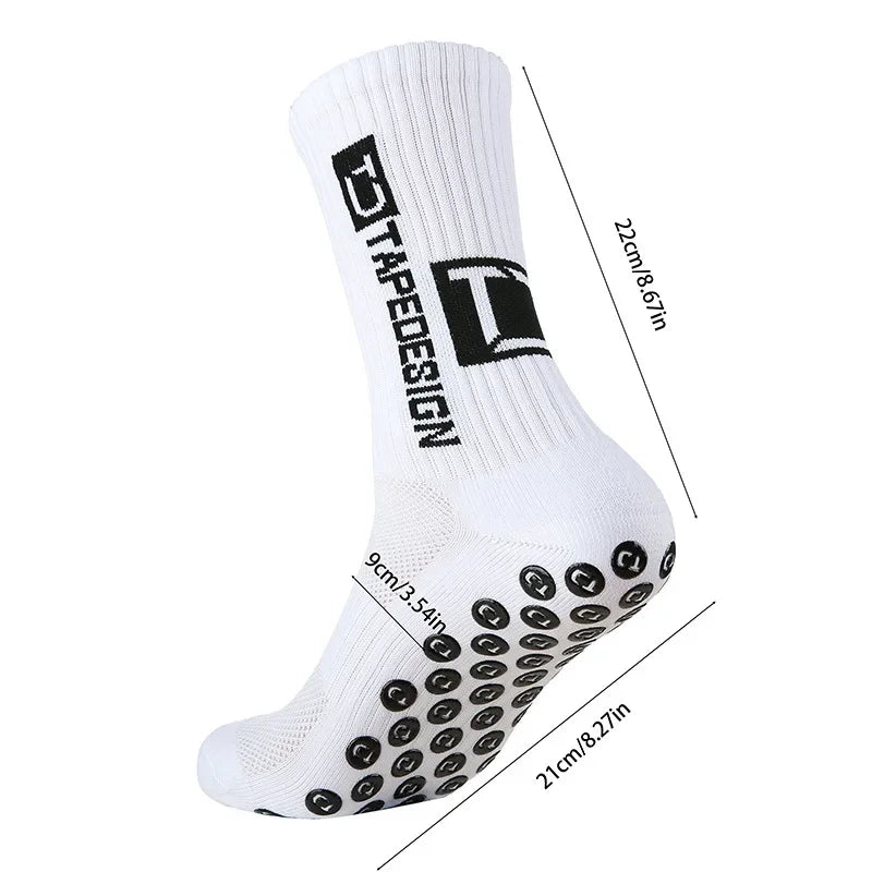 New Style Football Socks Round Silicone Suction Cup Grip Anti Slip Soccer Socks Sports Men Women Baseball Rugby Socks
