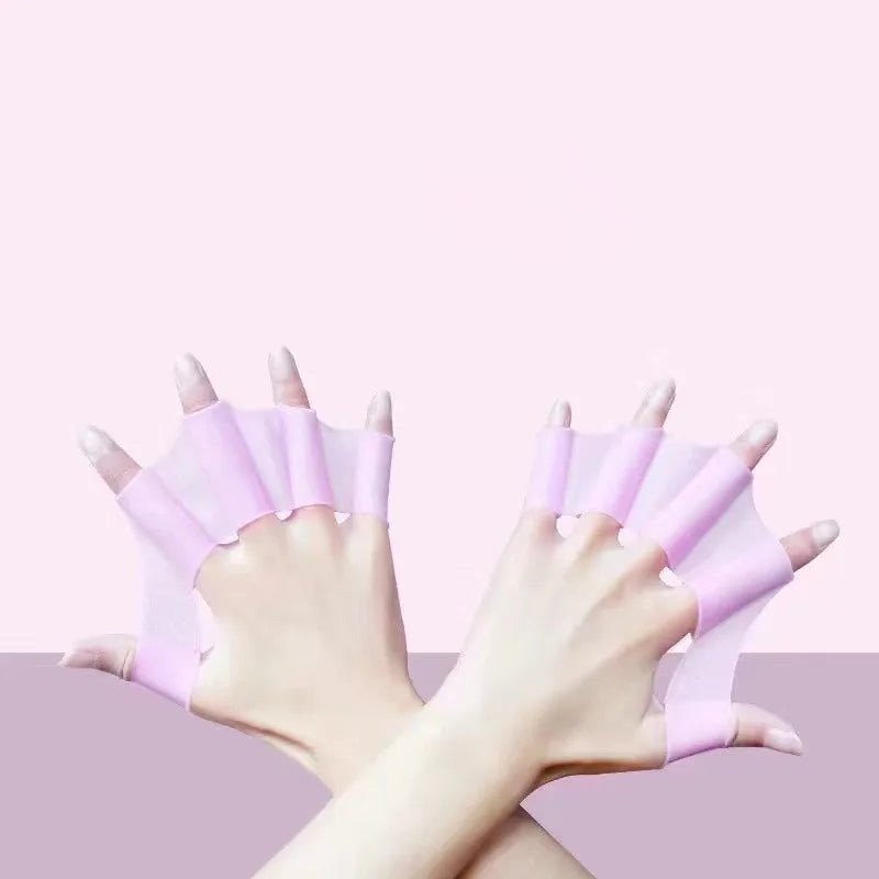 Silicone Swimming Fins Flipper Men Women Child Swim Pool Sport Professional Training Finger Hand Webbed Gloves Paddles Equipment