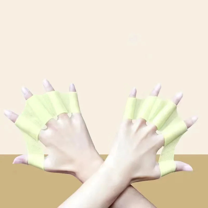 Silicone Swimming Fins Flipper Men Women Child Swim Pool Sport Professional Training Finger Hand Webbed Gloves Paddles Equipment