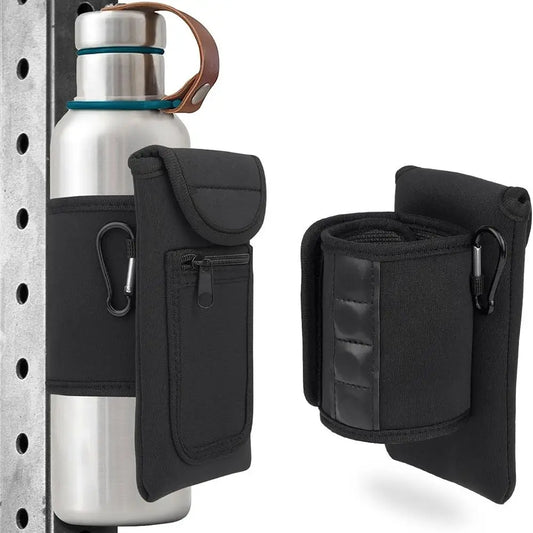 Universal Water Bottle Sleeve Portable Elastic Waterproof Elastic Bottle Holder Bag Gym Accessories Magnetic Gym Bag
