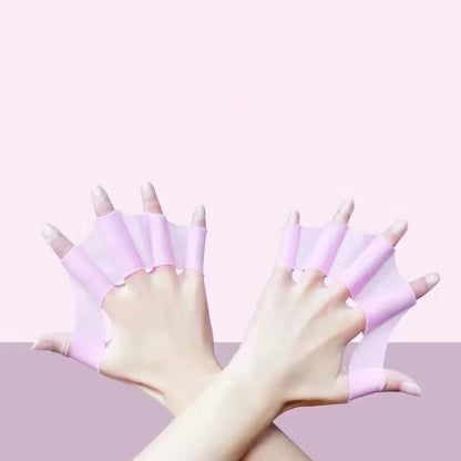 Silicone Swimming Fins Flipper Men Women Child Swim Pool Sport Professional Training Finger Hand Webbed Gloves Paddles Equipment